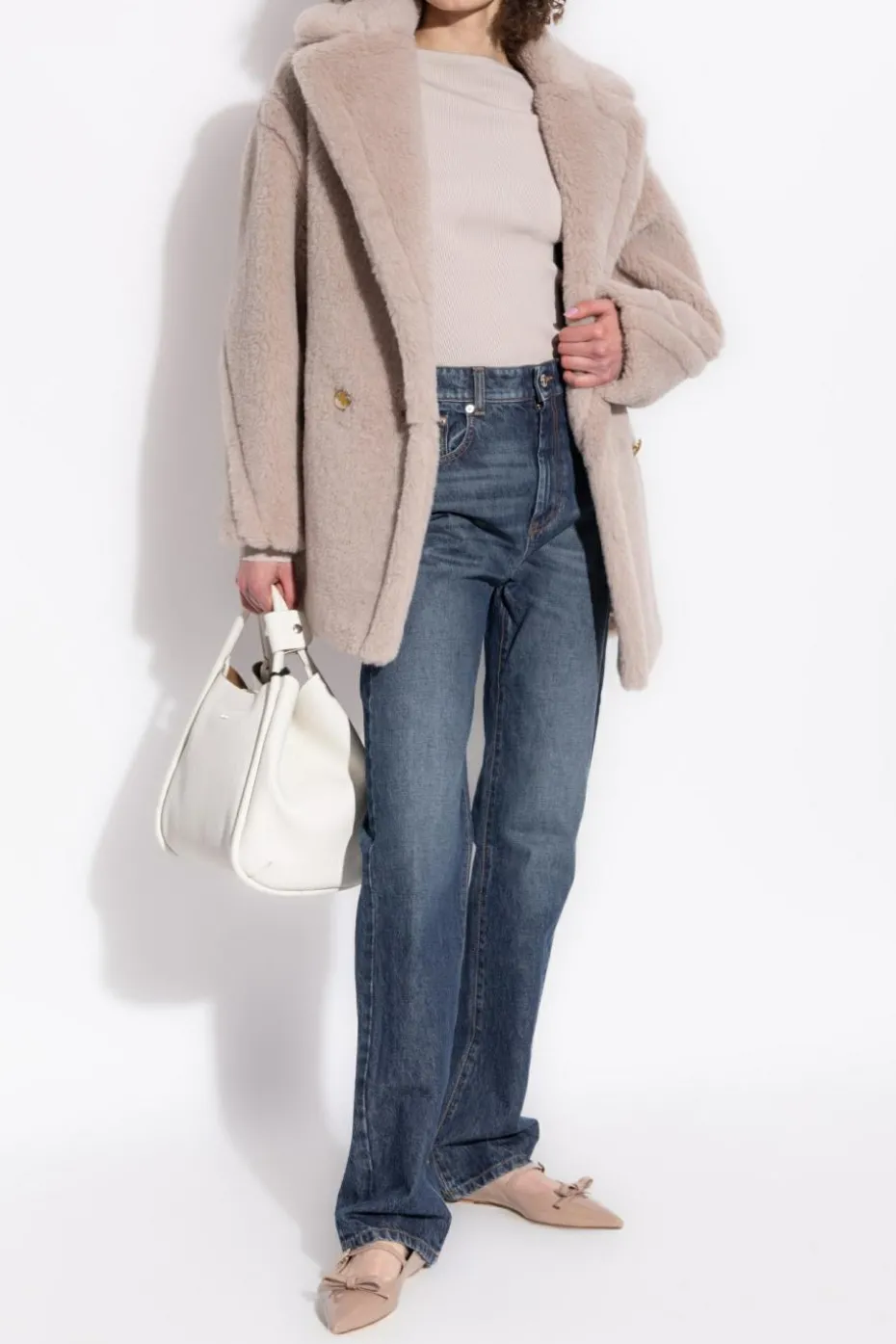Sportmax GRANATOWY Jeansy z prostymi nogawkami `Tasso`