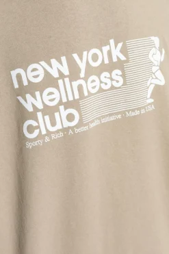 Sporty & Rich beżowy Bluza `USA Wellness Club`