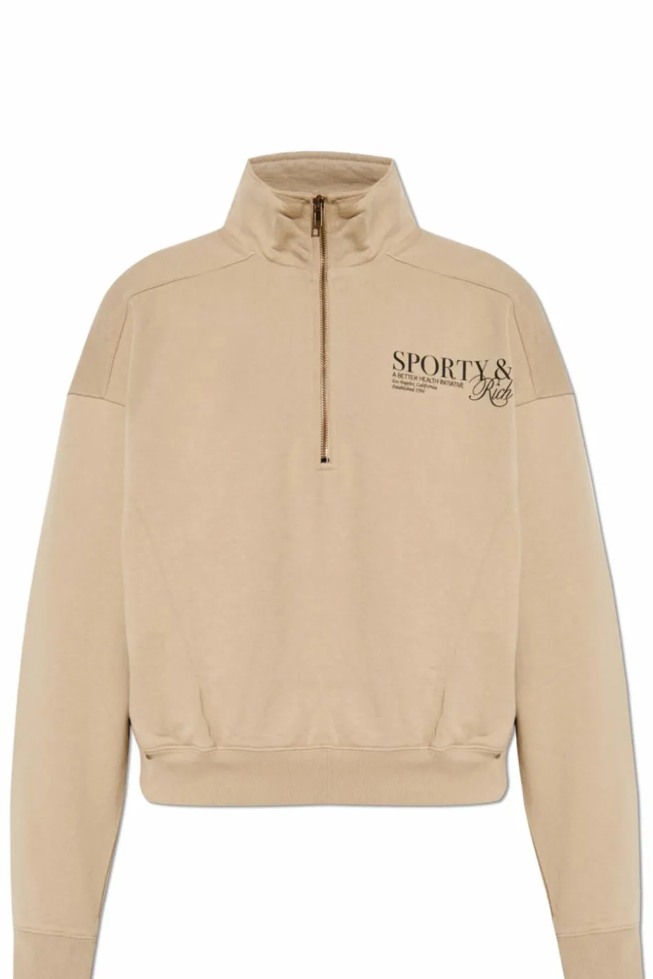 Sporty & Rich beżowy Bluza ze stójką