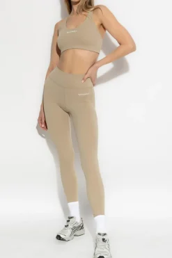 Sporty & Rich beżowy Legginsy z kolekcji `Core`