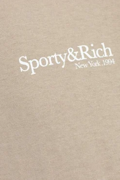 Sporty & Rich beżowy T-shirt `HWCNY`