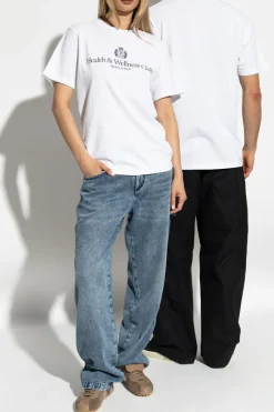 Sporty & Rich BIAŁY T-shirt z kolekcji `Riviera`