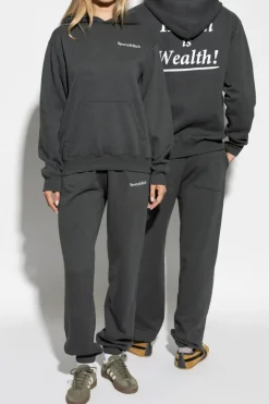 Sporty & Rich CZARNY Bluza z kapturem