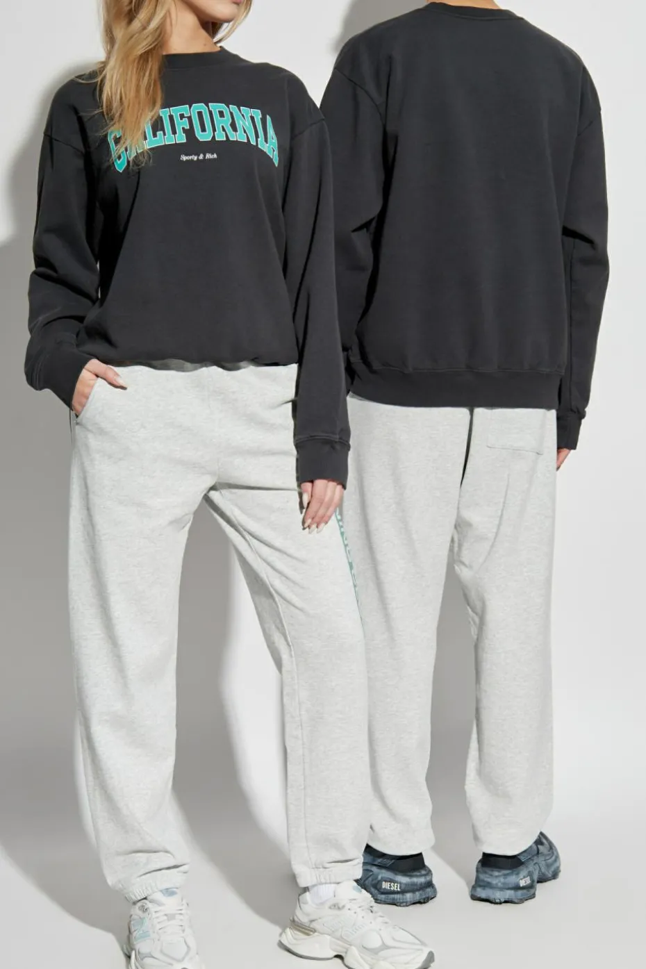 Sporty & Rich CZARNY Bluza z kolekcji `The Mountain`