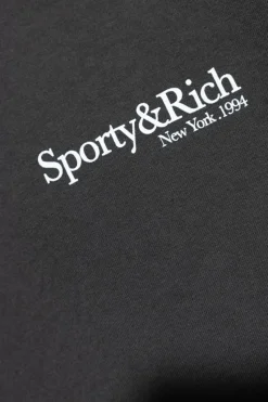 Sporty & Rich CZARNY T-shirt `HWCNY`