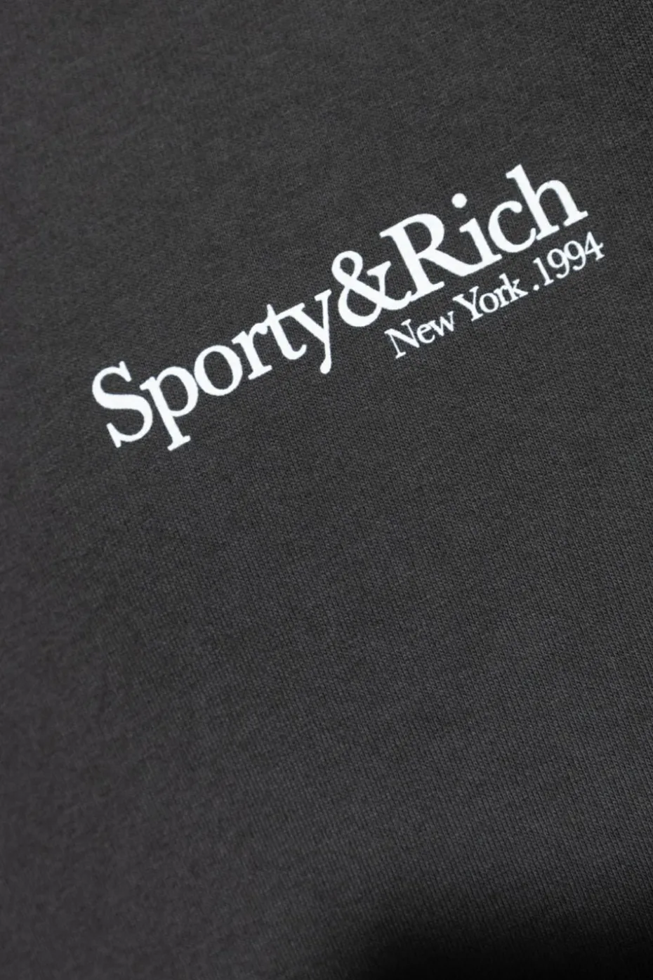 Sporty & Rich CZARNY T-shirt `HWCNY`