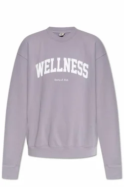 Sporty & Rich FIOLETOWY Bluza z logo