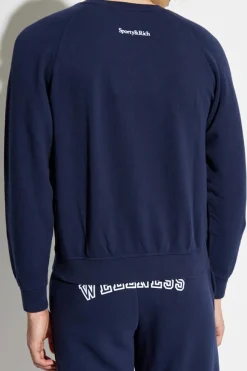 Sporty & Rich GRANATOWY Bawełniana bluza