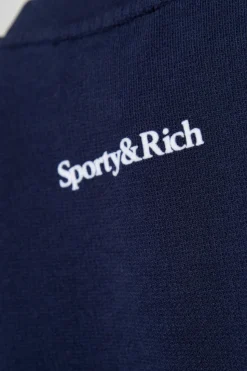 Sporty & Rich GRANATOWY Bawełniana bluza