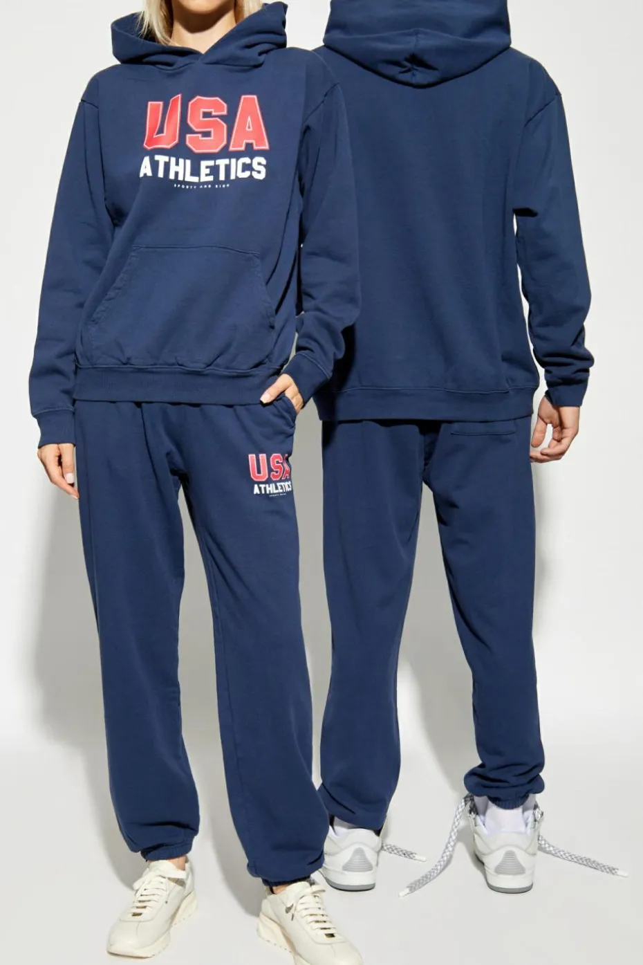 Sporty & Rich GRANATOWY Bawełniana bluza