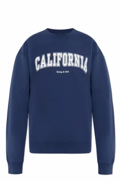Sporty & Rich GRANATOWY Bluza z kolekcji `Wall Street`