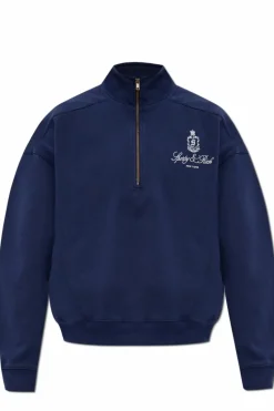 Sporty & Rich GRANATOWY Bluza z kolekcji `Preppy`