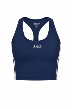 Sporty & Rich GRANATOWY Top z kolekcji `Wall Street`