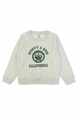 Sporty & Rich Kids SZARY Bluza z nadrukiem