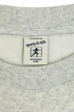 Sporty & Rich Kids SZARY Bluza z nadrukiem