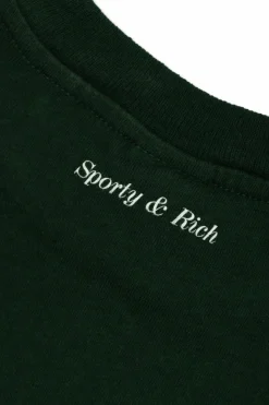 Sporty & Rich Kids ZIELONY T-shirt z nadrukiem