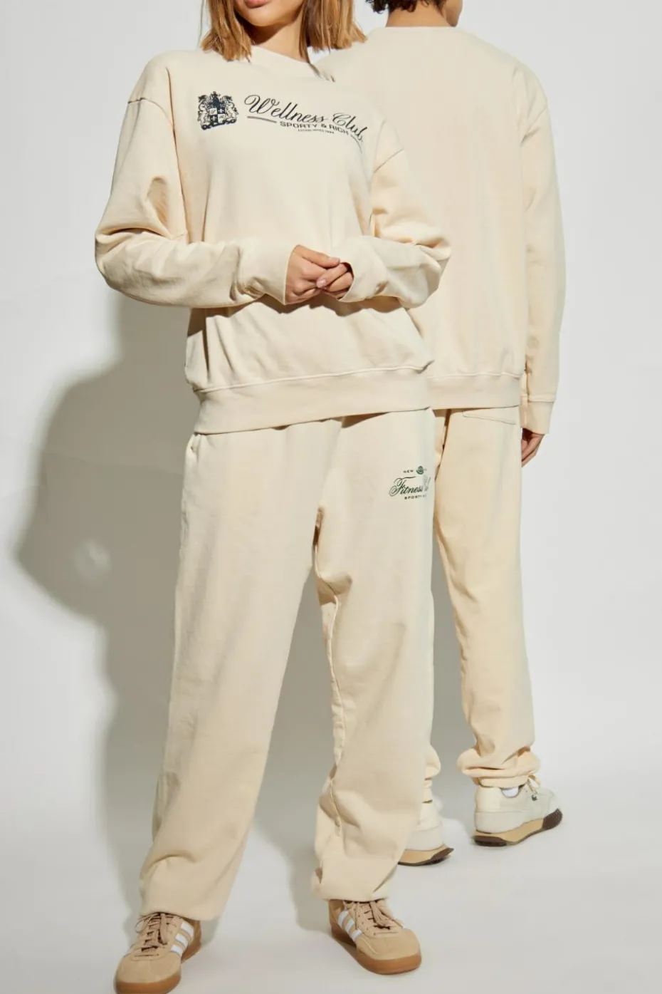 Sporty & Rich kremowy Bluza z kolekcji `Wellness Club`