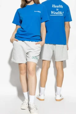 Sporty & Rich NIEBIESKI T-shirt `Health is Wealth`