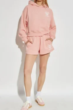 Sporty & Rich RÓŻOWY Bluza z kapturem