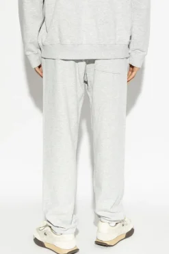 Sporty & Rich SZARY Spodnie dresowe z kolekcji `H&W Crest - Heather`