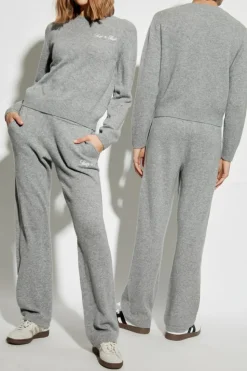 Sporty & Rich SZARY Sweter z kolekcji `Paris Drop`