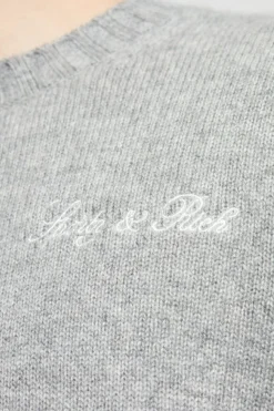 Sporty & Rich SZARY Sweter z kolekcji `Paris Drop`
