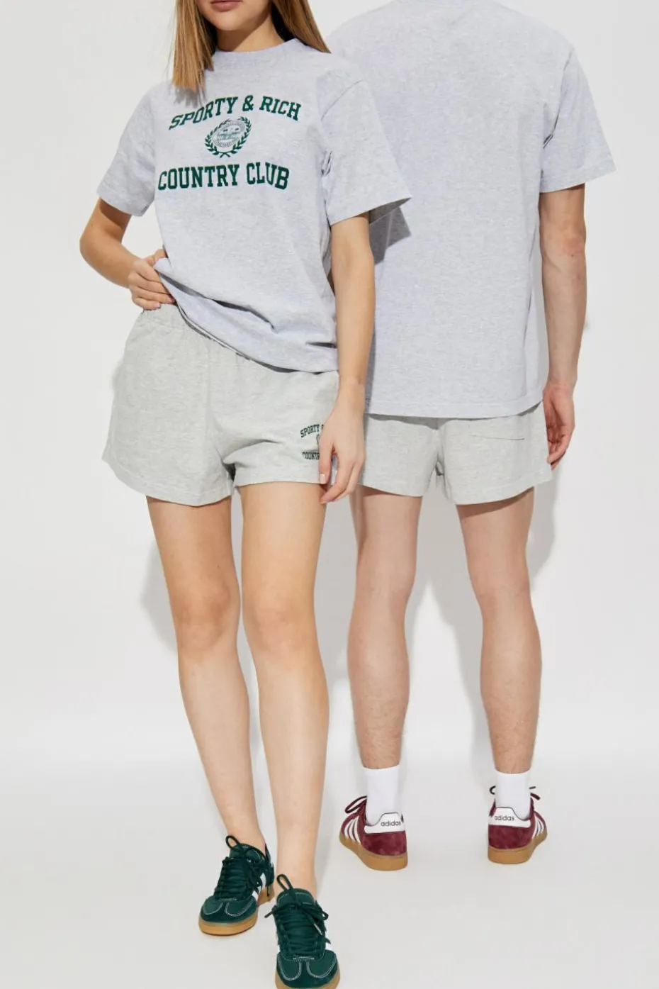 Sporty & Rich SZARY Szorty z kolekcji `Preppy`