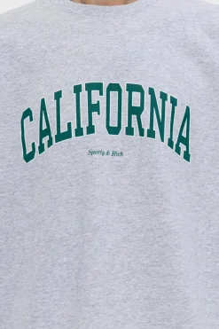 Sporty & Rich SZARY T-shirt `California`