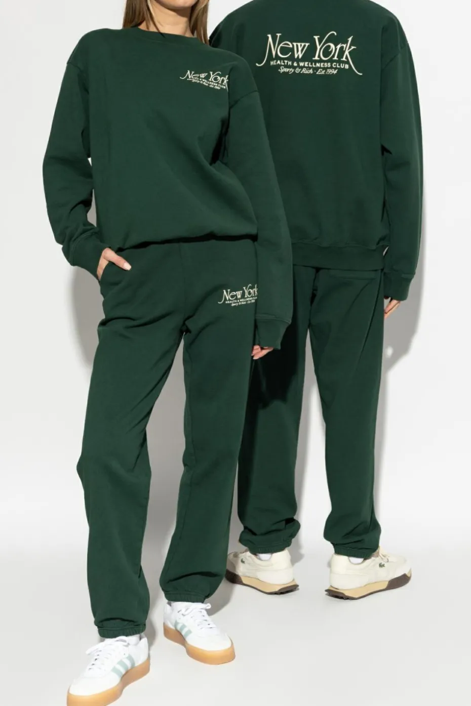 Sporty & Rich ZIELONY Spodnie dresowe z kolekcji `New York`