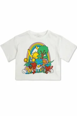 Stella McCartney Kids BIAŁY T-shirt z nadrukiem