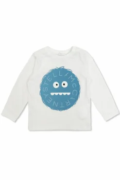 Stella McCartney Kids BIAŁY T-shirt z nadrukiem