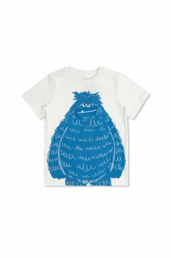 Stella McCartney Kids BIAŁY T-shirt z nadrukiem