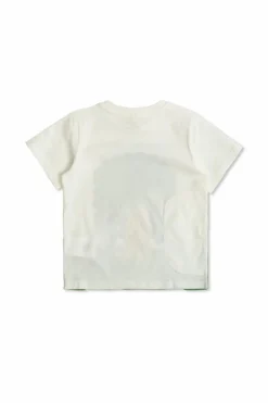 Stella McCartney Kids BIAŁY T-shirt z kolorowymi przypinkami