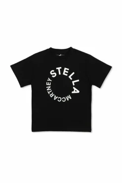 Stella McCartney Kids CZARNY T-shirt z nadrukiem