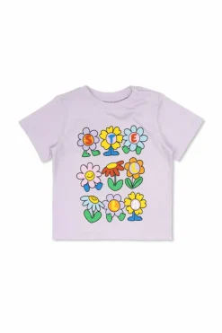Stella McCartney Kids FIOLETOWY T-shirt z nadrukiem
