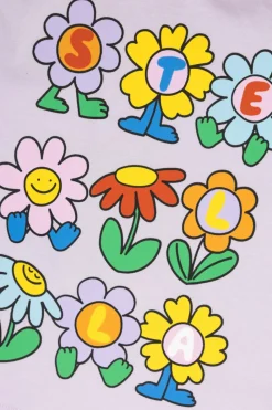 Stella McCartney Kids FIOLETOWY T-shirt z nadrukiem