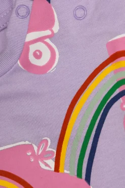 Stella McCartney Kids FIOLETOWY Sukienka z nadrukiem