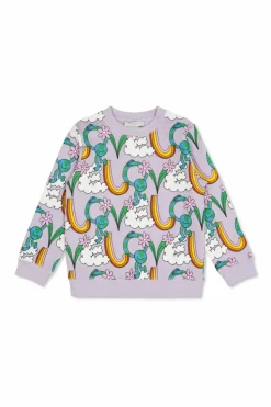 Stella McCartney Kids FIOLETOWY Bluza z nadrukiem