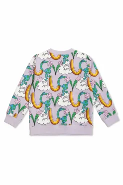 Stella McCartney Kids FIOLETOWY Bluza z nadrukiem