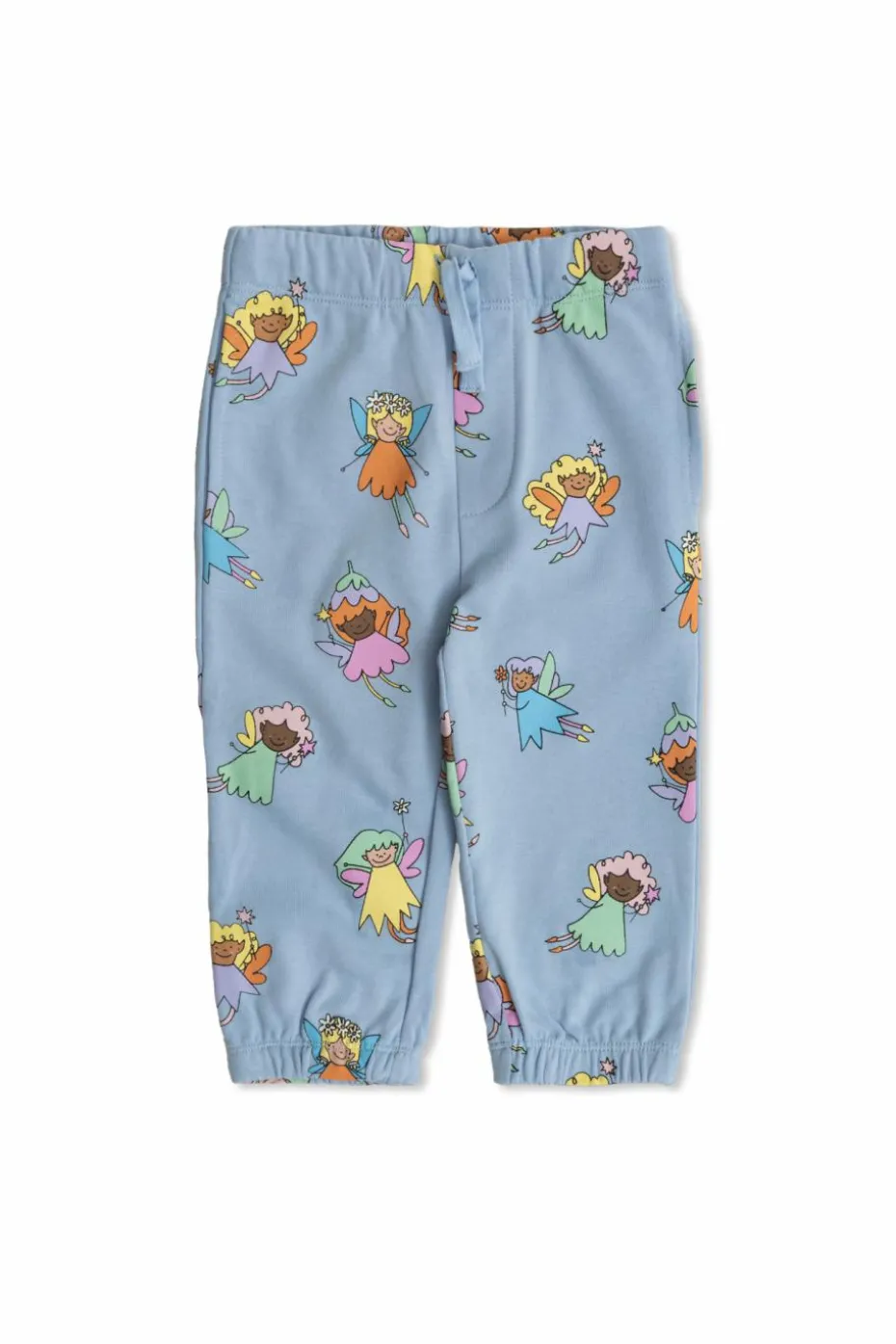 Stella McCartney Kids jasnoniebieski Spodnie dresowe z kolorowym nadrukiem
