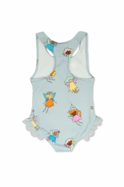 Stella McCartney Kids jasnoniebieski Jednoczęściowy kostium kąpielowy