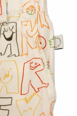 Stella McCartney Kids kremowy Bawełniane spodnie z nadrukiem