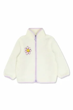 Stella McCartney Kids kremowy Polar z motywem kwiatowym