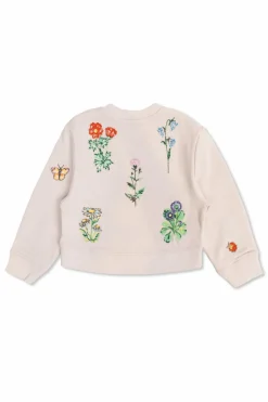 Stella McCartney Kids kremowy Bluza z motywem kwiatowym