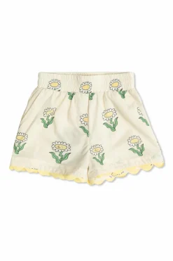 Stella McCartney Kids kremowy Bawełniane szoty z nadrukiem