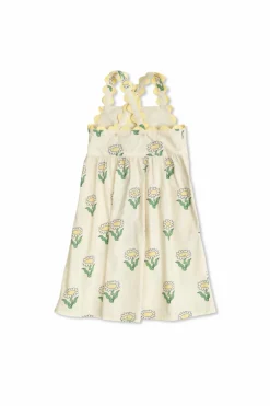 Stella McCartney Kids kremowy Sukienka z motywem kwiatowym