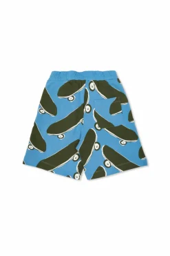 Stella McCartney Kids NIEBIESKI Bawełniane szorty z nadrukiem