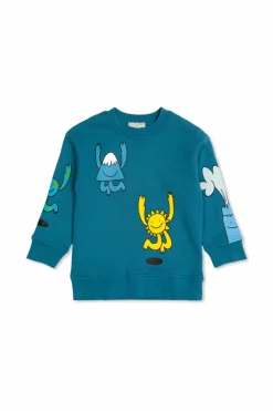 Stella McCartney Kids NIEBIESKI Bluza z nadrukiem