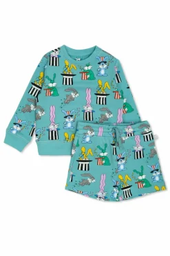 Stella McCartney Kids NIEBIESKI Zestaw: bluza i szorty