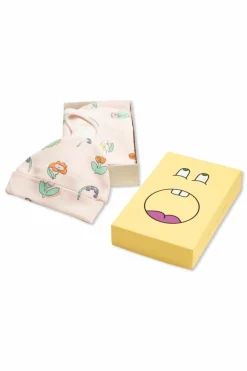 Stella McCartney Kids RÓŻOWY Komplet: pajacyk niemowlęcy, śliniak i czapka